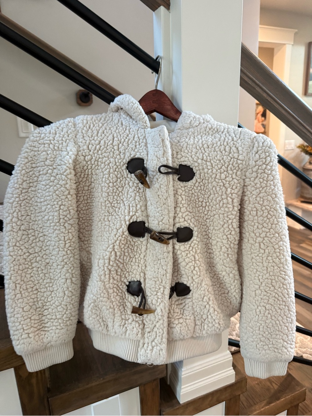 Kids CoffeeShop Cream Sherpa Teddy Coat